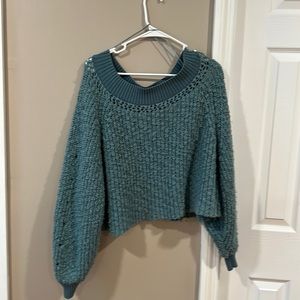 Free people teal sweater